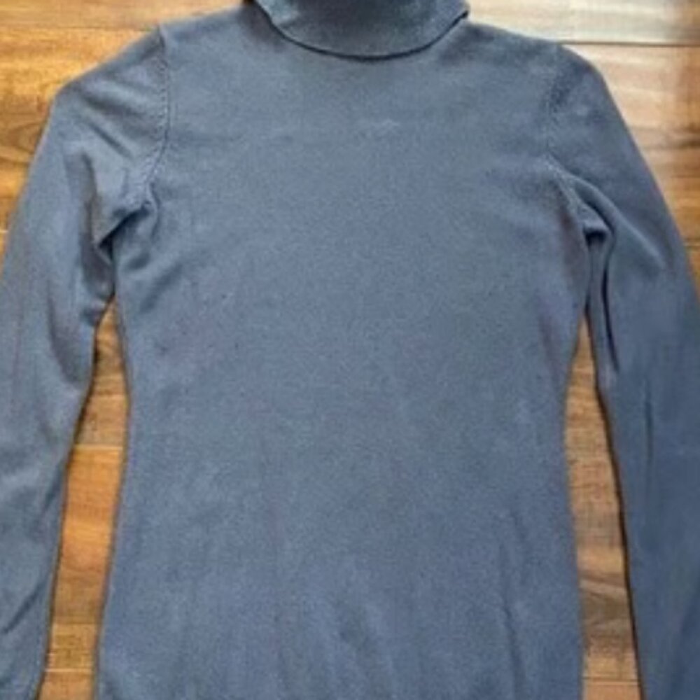 Vintage Victoria's Secret Cashmere Silk Gray turtleneck Sweater Small Moda